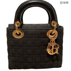 Dior Elegant Black Mini Bag with Gold Details